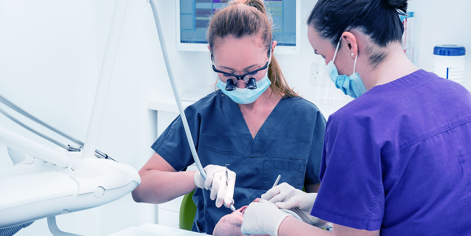 Dentist at work in general dentistry treatment